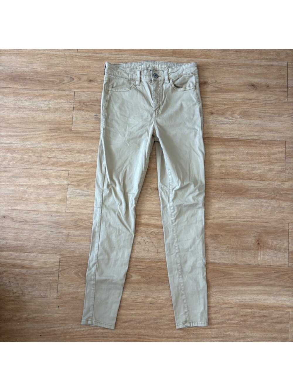 American Eagle Hi-Rise Jegging Denim Skinny Jeans Tan Women’s Size 4